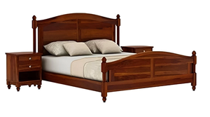 Lit Queen Size en Bois de Sheesham Gyano Premium Sans Rangement, Lit Double en Bois, Meuble Robuste et Durable, Cadre Élégant - Product Image 2