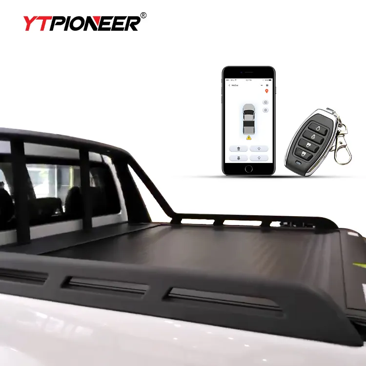 YTPIONEER Aluminum Hard Retractable Pickup Truck Bed Cover Electric Tonneau Cover For Isuzu D Max 2007-2023