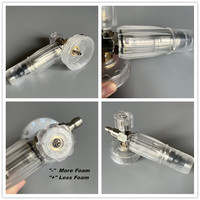 Équipement de detailing : Canon à mousse 1/4 à raccord rapide, pistolet pulvérisateur pour lavage auto, nettoyeur haute pression, pistolet à mousse de neige en laiton nickelé