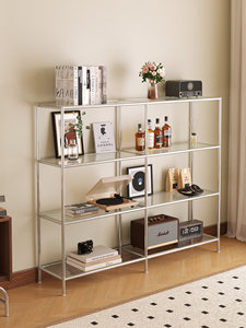 Medieval Polished Acrylic Shelving Unit Multi Tier <b>Wall</b> Adjacent Floor Standing <b>Rack</b> for <b>Shoes</b> Bags Books Home Display - Product Image 1