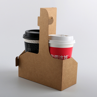 Vente chaude Café À Emporter Porte-Gobelets En Papier Écologique Jetable Tasse À Café Boisson Transporteurs Plateau