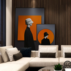 Tableaux muraux modernes abstraits de luxe sur toile avec impression numérique à l'huile pour la décoration intérieure - TopArt - Product Image 3