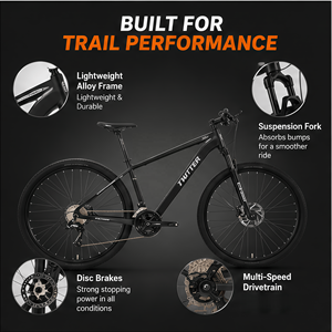 Bicicletta MTB con Telaio in Lega di Alluminio, 24 Velocità Shimano, <span class=keywords><strong>Bici</strong></span> da Montagna Leggera <span class=keywords><strong>per</strong></span> <span class=keywords><strong>Adulti</strong></span>, <span class=keywords><strong>per</strong></span> Ciclismo all'Aperto e Pendolarismo Quotidiano - Product Image 2