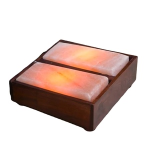 Chân cai nghiện Himalaya Muối Pakistan cơ sở bằng gỗ đèn Hồng gạch cho chăm sóc cơ thể - Product Image 1