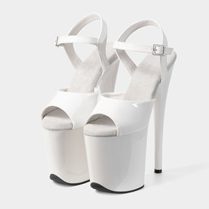 Scarpe Professionali da Pole Dance con Tacco a Specchio in PU da 8 Pollici e Cinturino alla Caviglia per Ballerine Esotiche e Spettacoli sul Palco - Product Image 2