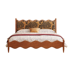 Vente en gros d'un <span class=keywords><strong>lit</strong></span> nordique à la française en bois massif mobilier <span class=keywords><strong>de</strong></span> chambre à coucher cadre <span class=keywords><strong>de</strong></span> <span class=keywords><strong>lit</strong></span> simple King Queen Size tissu moderne ensemble <span class=keywords><strong>de</strong></span> <span class=keywords><strong>lit</strong></span> double - Product Image 3