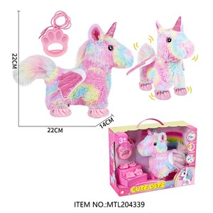 Bán buôn nhiều màu LED <span class=keywords><strong>flash</strong></span> mềm Unicorn Búp bê nhồi bông cầu vồng Ngựa đồ chơi đi bộ hát điện đồ chơi sang trọng Unicorn - Product Image 3