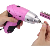 126 pièces rose outil électrique Combo Kit 8V rotatif tournevis électrique bricolage ménage femmes dame ensemble d'outils