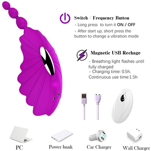 Jouets sexuels, vibrateur léger pour femmes, portable, 10 modes, télécommande, 31g, super silencieux, étanche, chargement USB, <span class=keywords><strong>Vibro</strong></span> - Product Image 2