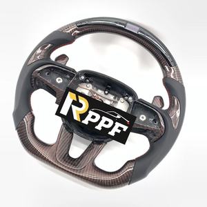 Volant en fibre de carbone Rppf en promotion avec LED et embouts de volant pour <span class=keywords><strong>Dodge</strong></span> Charger <span class=keywords><strong>2015</strong></span>-2021 et <span class=keywords><strong>Dodge</strong></span> <span class=keywords><strong>Durango</strong></span> 2018-2021 - Product Image 2