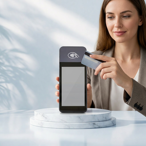 Terminal de point de vente commercial noir avec terminal de paiement NFC et caisse enregistreuse - Product Image 1
