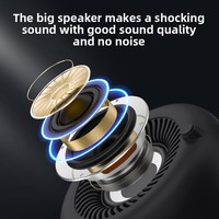 Subwoofer Compacto Woteli con Iluminación de Aspecto Brillante, Radio Estéreo, Soporte para Tarjeta TF, para Sistema de Audio en Casa/PC/Laptop/Escritorio