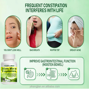 OEM diyet bitkisel Aloe Vera özü kilo kaybı yağ yakma takviyesi aloe emodin kapsüller kabızlık hastalarına yardımcı olur - Product Image 2