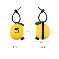 Sac de courses pliable en forme de fruit de dessin animé, design original, mignon, avec pendentif porte-clés en peluche, protection de l'environnement