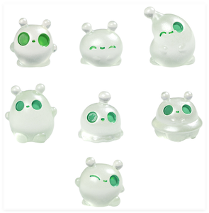 DIY Mang Dai pequeño <span class=keywords><strong>alien</strong></span>ígena multicolor Micro animales 3D encanto brillante muñeca figuritas resina luminosa bolsa de la suerte ciego Sorpresa Juguete - Product Image 3