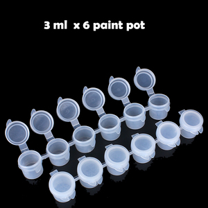 Mini 3ml contenants de stockage en plastique vide <span class=keywords><strong>peinture</strong></span> tasse Pots ensemble pour <span class=keywords><strong>toile</strong></span> <span class=keywords><strong>peinture</strong></span> pour artisanat fournitures y compris peintures acryliques - Product Image 6