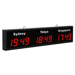 CHEETIE CP34 Amazing Products Red Reusable Three Time Zone Display Syncronised World Clock Ntp