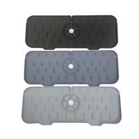 Tapis anti-goutte en silicone pour robinet d'évier de cuisine, support de séchage et protection contre les éclaboussures pour comptoir