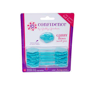 Turquoise Sweet Pea GaBBY Bows (10) Nœuds antidérapants à paillettes scintillantes - Product Image 2