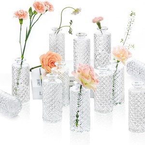 Fleurs hydroponiques de style moderne plante verte décoration de table de mariage de petite taille <span class=keywords><strong>vase</strong></span> en verre transparent simple - Product Image 5