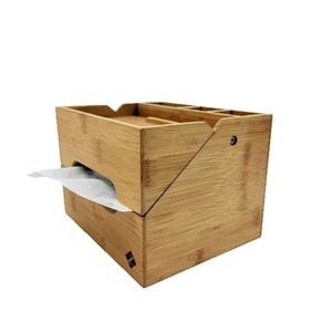กล่องเก็บของบนโต๊ะทำงานไม้ไผ่พร้อมช่องแบ่งสำหรับใช้ในบ้านสำนักงาน - Product Image 1