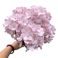Nouvelle-zélande blanc vert mariage doux faux hortensia fleurs 3D 5 tête Film nouveau commerce extérieur en gros hortensia artificiel