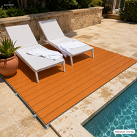 Plancher en WPC à hauteur réglable pour maison d'hôtes, maison de vacances, terrasse, imperméable, antidérapant, système de terrasse extérieur moderne