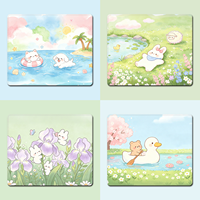 Tapis de souris/tapis de bureau mignon, minimaliste et portable pour filles, avec un style printanier frais et une conception antidérapante