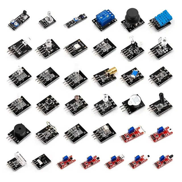 45 in 1 Sensor Modules Starter Kit for Arduino Raspberry Pi Better Than 37 in 1 Kit Box Includes UNO R3 MEGA2560 DIY Compatible