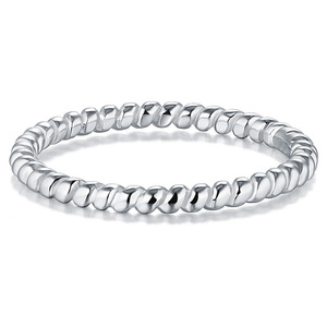 Q513 Stainless Steel <b>Ring</b> Modern Twisted Design Unisex Fashion Gift Jewelry <b>Plain</b> Band Style - Product Image 5
