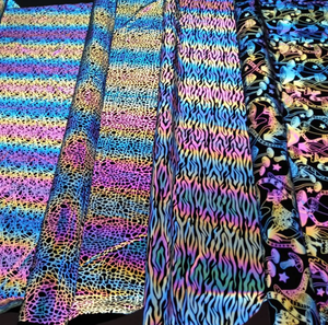 Ánh Sáng Cao Cầu Vồng Màu Nấm Óng Ánh In Mềm Đan Phản Chiếu Holographic In Ấn Spandex Linh Hoạt Stretch Vải - Product Image 2