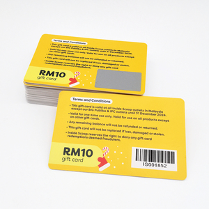Carte de chèque cadeau en plastique au design personnalisé avec valeur unique et code <span class=keywords><strong>à</strong></span> barres - Product Image 6