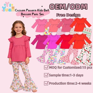 Ensemble de 2 pièces pour filles, vêtements pour enfants, fabrication en gros, personnalisation, tenues pour enfants pour la Saint-Valentin - Product Image 1