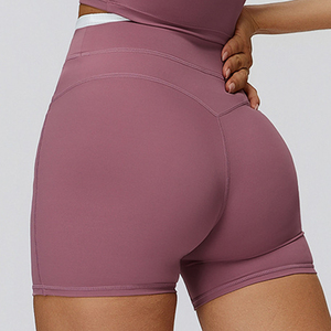 Venta al por Mayor <span class=keywords><strong>de</strong></span> Fábrica: Pantalones Cortos <span class=keywords><strong>de</strong></span> Yoga <span class=keywords><strong>de</strong></span> Secado Rápido, Cintura Alta y Efecto Reductor <span class=keywords><strong>de</strong></span> <span class=keywords><strong>Abdomen</strong></span>. - Product Image 4