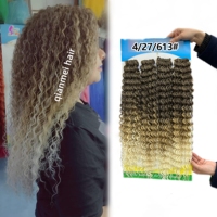 4X Cheveux au crochet Ocean Wave Deep Wave Soft Locs pour femme, résistants à la chaleur, bouclés, en fibre protéinée