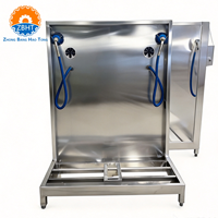 Machine manuelle de lavage d'éponges et de bottes en acier inoxydable 304 avec brosse manuelle pour station d'hygiène d'abattoir CE/ISO