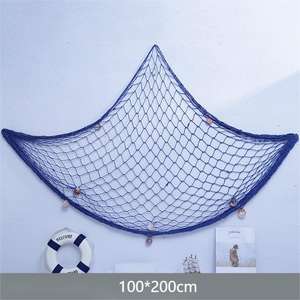 <span class=keywords><strong>Filet</strong></span> <span class=keywords><strong>de</strong></span> pêche nautique tentures murales décoratives ornement écologique corde <span class=keywords><strong>de</strong></span> chanvre méditerranéen accessoires <span class=keywords><strong>de</strong></span> photographie HYJ16 - Product Image 5