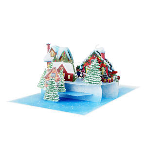 Carte de voeux de Noël Pop Up 3D unique, carte de vacances artisanale créative pour les commandes de cadeaux d'affaires - Product Image 5