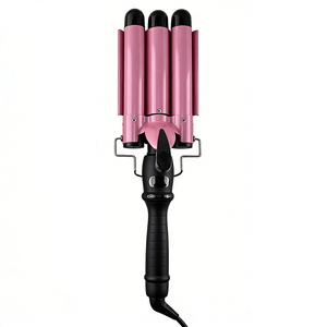 Rizador de Pelo de 3 Barriles, Ondulador Digital 80-210°C 32MM 125W, Ajustes de Calor de Doble Voltaje, Personaliza Tu Experiencia de Peinado - Product Image 1