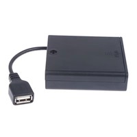 Boîte à piles USB 4 x AA pour bandes lumineuses LED 5V, mini alimentation USB