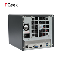 RGeek — Mini système de stockage de fichiers réseau NAS, pour serveur ITX, Barebone, châssis Rackmount, 4 baies, échange à chaud