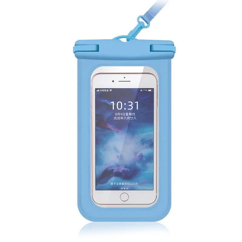 Su geçirmez cep telefonu çanta kuru seyahat özel cep telefonu kılıfı açık cep telefonu plastik yüzmek seyahat su geçirmez çanta