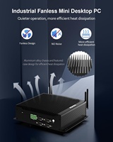 Mini PC industriel sans ventilateur, Core I7-10510U, 16 Go de RAM, 256 Go de SSD, Windows 11 Pro, triple écran, USB Type-C, WiFi, SIM