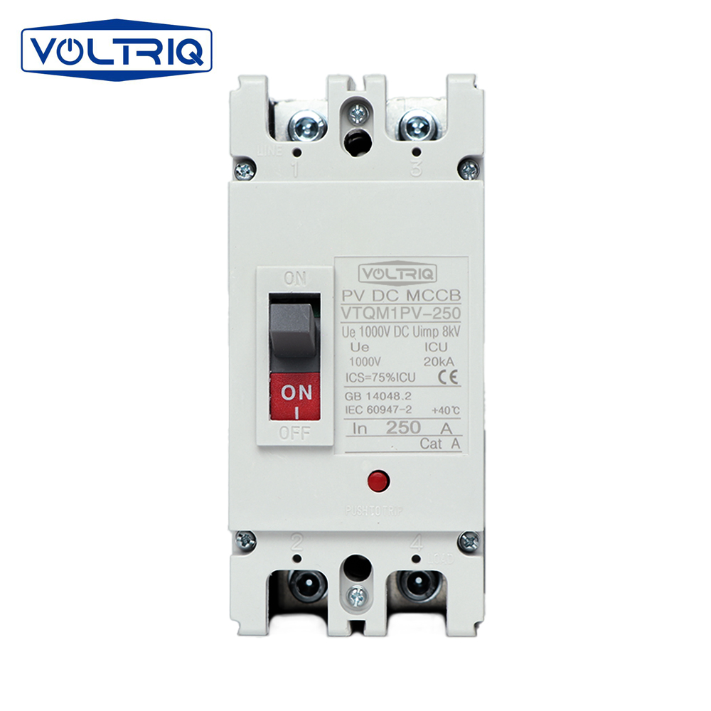 PV Solar 2 полюса 1P 3P Mccb 250A 200A 150A 100A 500V 1000V DC MCCB литые кейсы для солнечной формованной оболочки