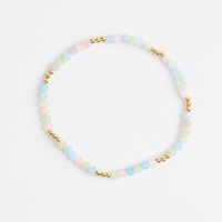 Bracelet minimaliste en perles de pierre naturelle colorées, vente en gros d'usine, cadeau tendance pour femmes