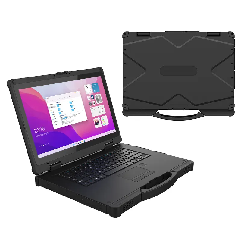 Kasar notebook 14 inci FHD 16:9 tahan debu dan tahan air 8G DDR4 256GB Industri tablet laptop Ruggedized laptop