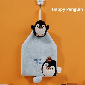 Toalla de Mano Colgante con Bordado de <span class=keywords><strong>Oso</strong></span>, Terciopelo Coral, Gruesa, Absorbente, Paño de Cocina, Toalla de Regalo para Niños, Secado Rápido - Product Image 6