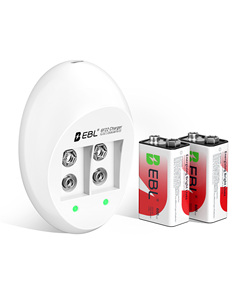 <span class=keywords><strong>Piles</strong></span> rechargeables Li-ion EBL 9V avec <span class=keywords><strong>chargeur</strong></span> <span class=keywords><strong>de</strong></span> <span class=keywords><strong>piles</strong></span> 9V 600mAh, cellules <span class=keywords><strong>9</strong></span> <span class=keywords><strong>volts</strong></span>, lot <span class=keywords><strong>de</strong></span> 2 - Product Image 6