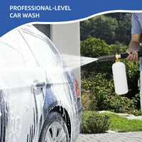 Pistolet à mousse haute pression en plastique blanc Kangpunuo PMH-05 pour lavage de voiture, canon à eau et mousse, buse à connexion rapide 1/4 pouce
