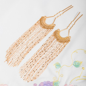 Accesorios para el cabello Hanfu, horquillas, adornos para el cabello, tocados de estilo antiguo, horquillas de estilo Han con borlas largas de estilo de hada. - Product Image 4